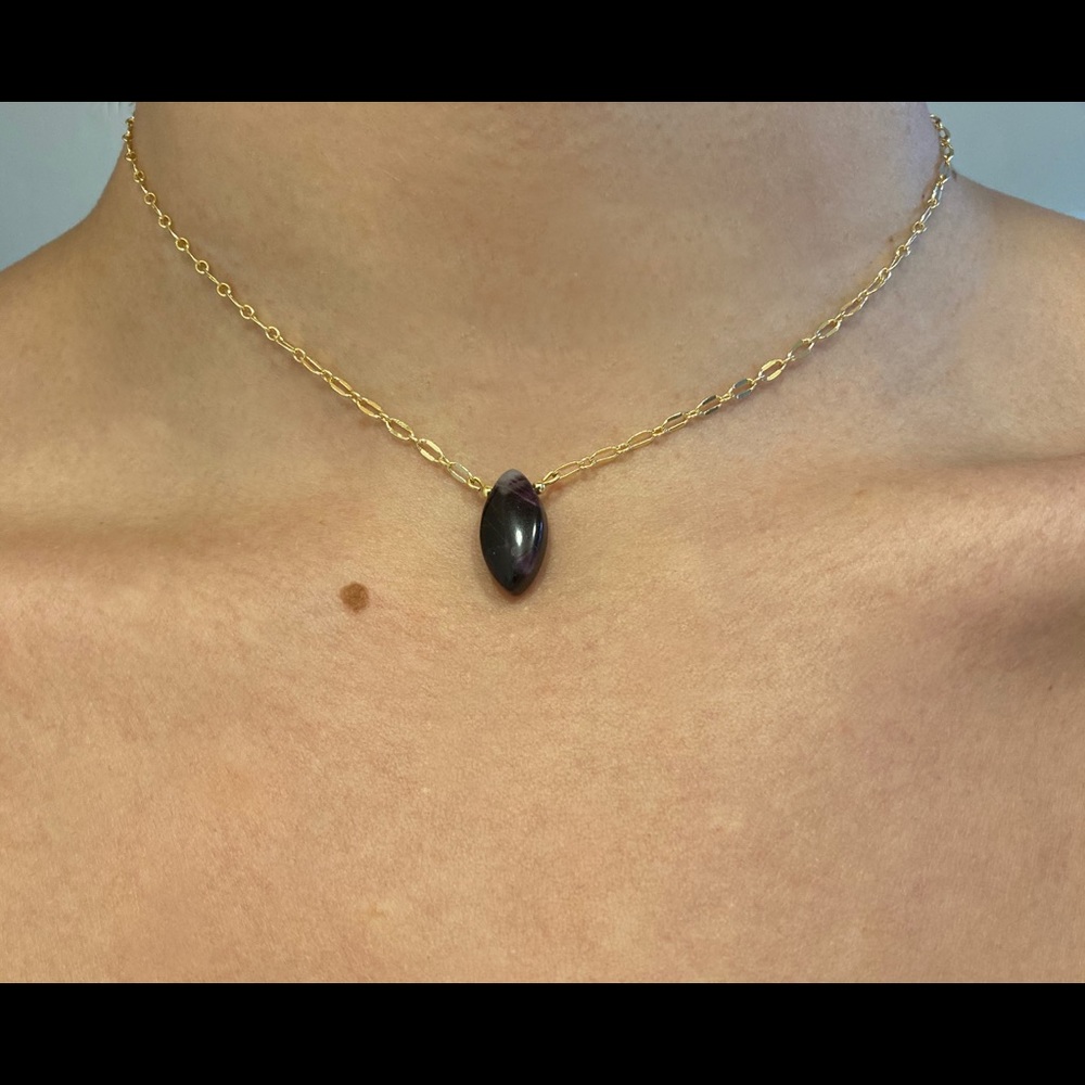 Fluorite crystal necklace